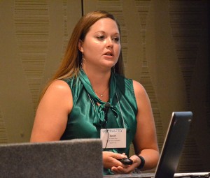 Dr. Sarah Tilley, director of poultry health services for Fieldale Farms,