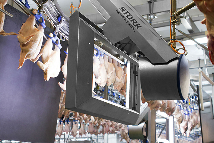 The IRIS Intelligent Reporting and Inspection assesses whole products and its seven anatomic portions at multiple locations in the processing plant.