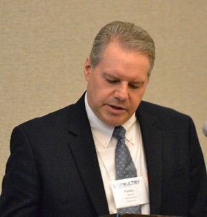Dr. Parker Hall, vice president of research and development at Perdue Farms, speaking at USPOULTRY’s 2017 Poultry Processor Workshop in Myrtle Beach, S.C.