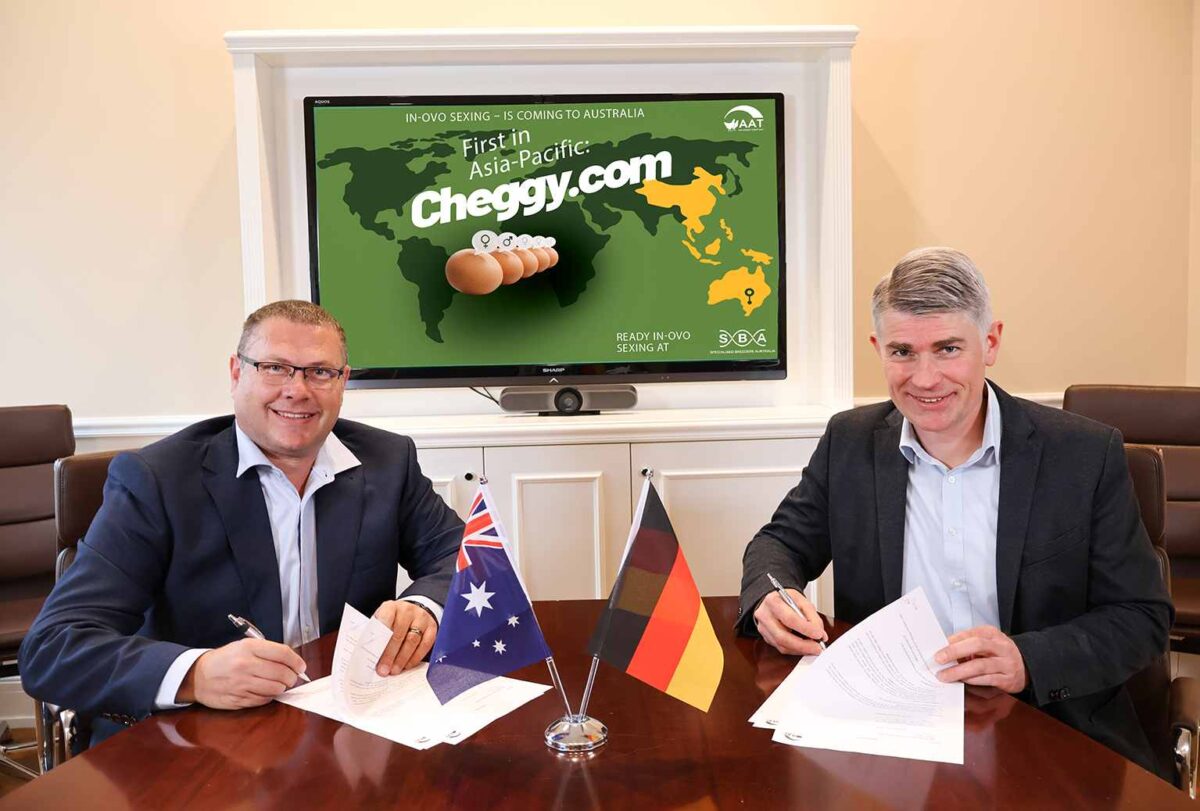 AAT and SBA announce market launch of Cheggy in-ovo sexing technology in Australia